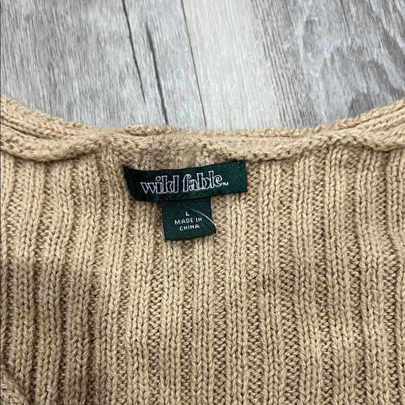 Wild Fable Tan Ribbed Knit Sweater - Picture 2 of 2
